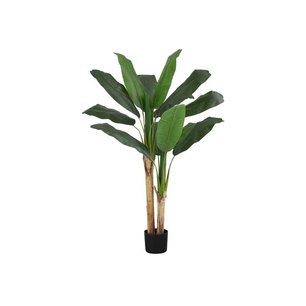 Black Green 55-Inch Indoor Faux Fake Floor Potted Real Touch Banana Artificial Plant, image 1